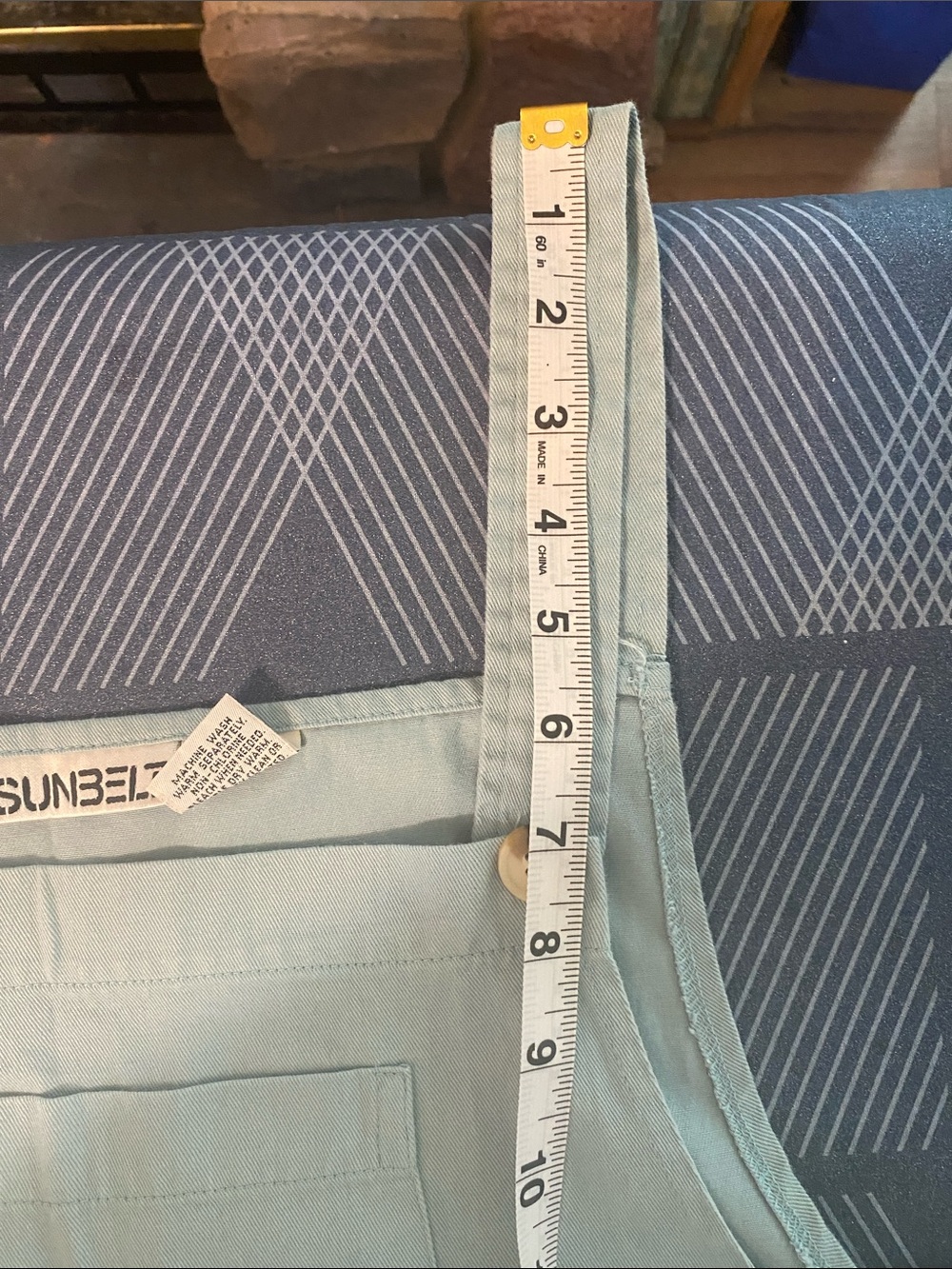 Sunbelt Light Blue Cotton Pinafore Midi Dress - Picture 9 of 10